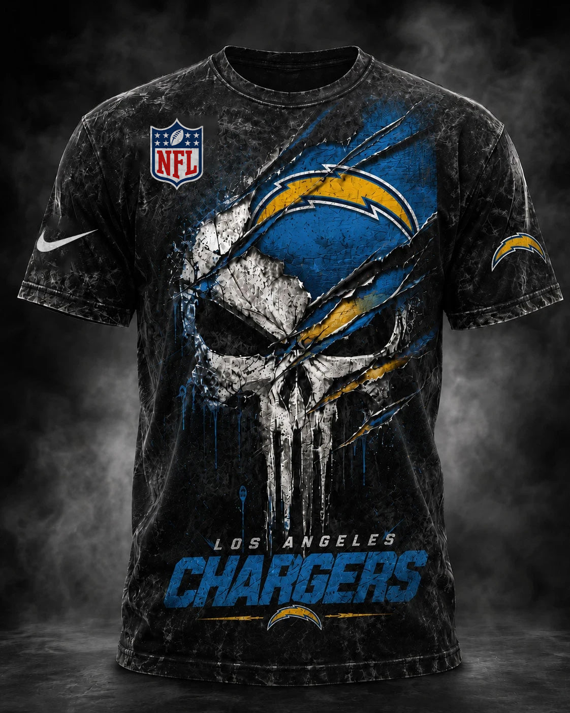 PREMIUM NFL X LAC EXCLUSIVE OLD-SKULL 3D Tshirt LIMITED EDITION