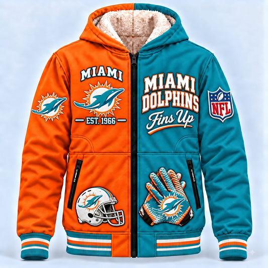 PREMIUM NFL X MIA AURA LUXE FLEECE JACKET LIMITED EDITION