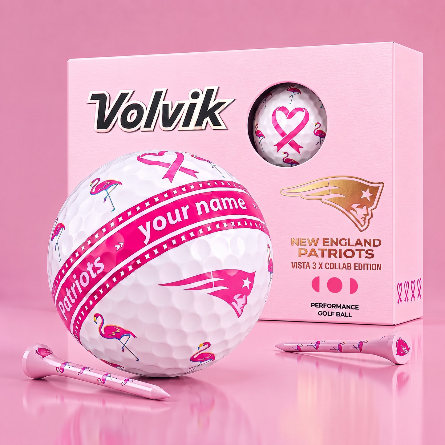 PREMIUM NFL  X NEP EXCLUSIVE PERSONALIZED  VOLVIK BREAST CANCER  GOLF BALL SET LIMITED EDTION