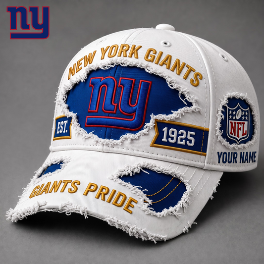 PREMIUM NFL X NYG EXCLUSIVE PERSONALIZED CAP FOR GAME DAY