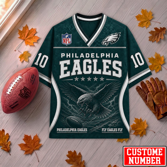 PREMIUM NFL X PHI EXCLUSIVE PERONALIZED Gridiron Legacy V-Neck SHIRT LIMITED EDITION