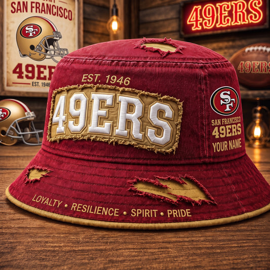 PREMIUM NFL X SF EXCLUSIVE PERSONALIZED BUCKET HAT LIMITED EDITION