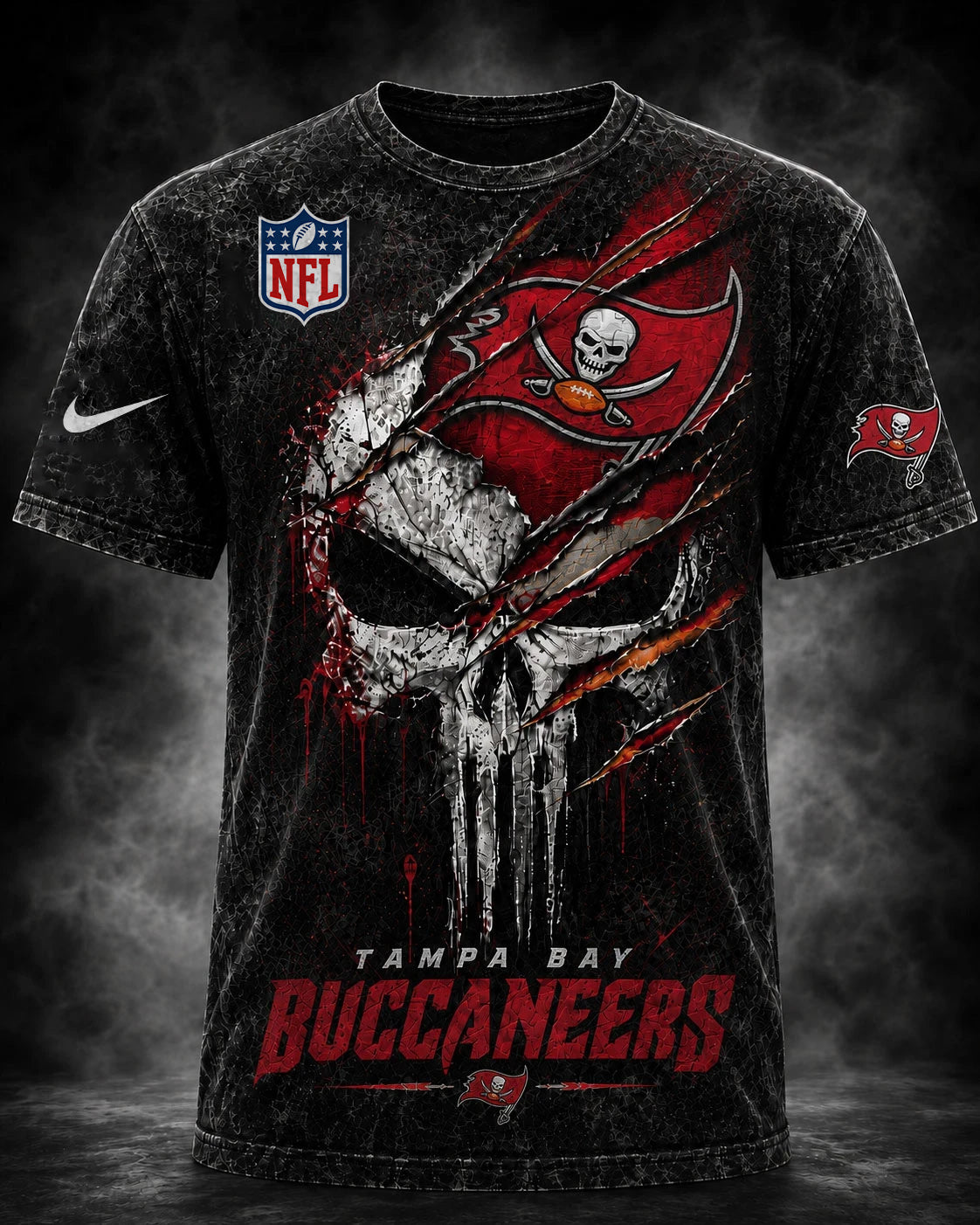 PREMIUM NFL X TB EXCLUSIVE OLD-SKULL 3D Tshirt LIMITED EDITION