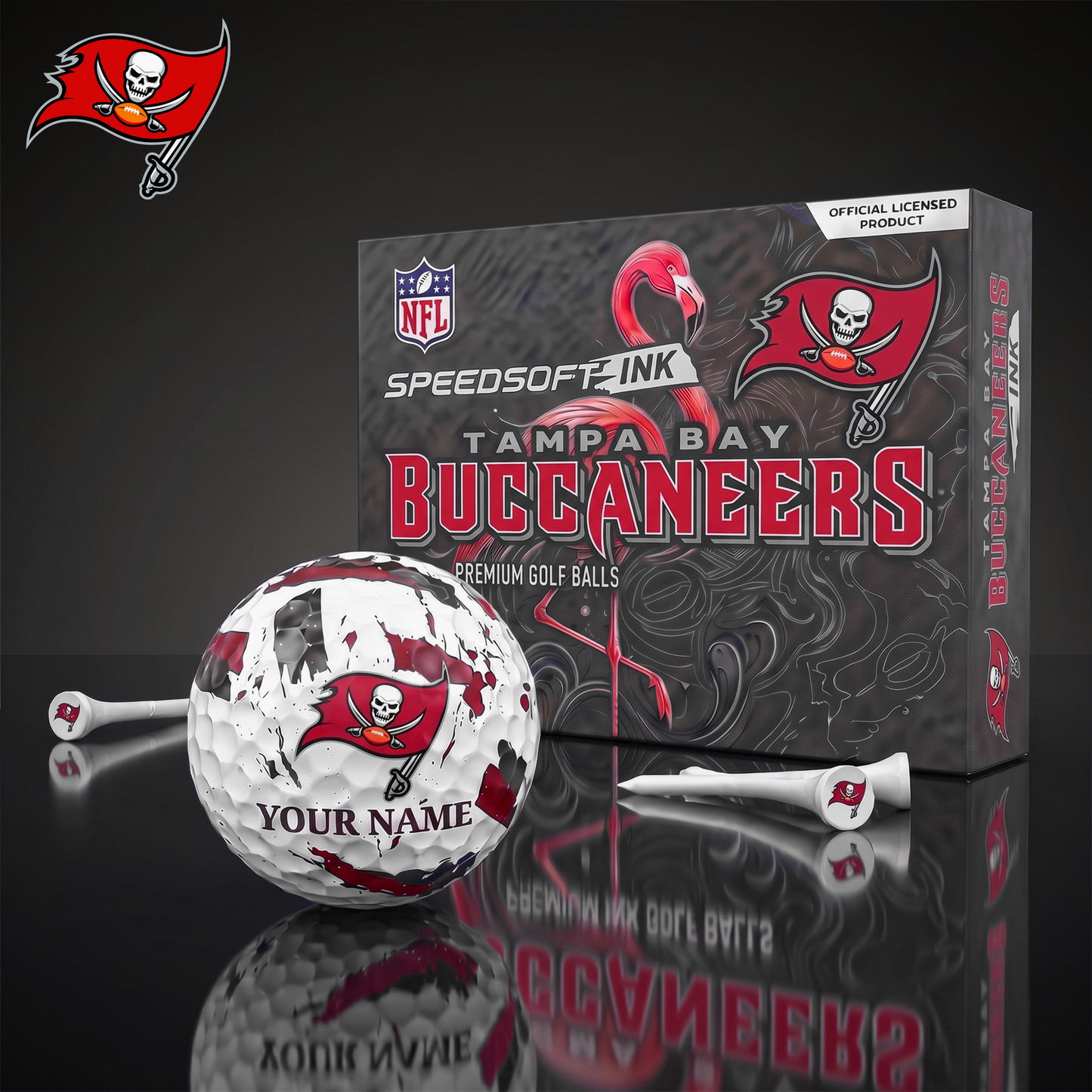 PREMIUM NFL X TBB EXCLUSIVE PERSONALIZED GOLF BALL SET LIMITED EDTION