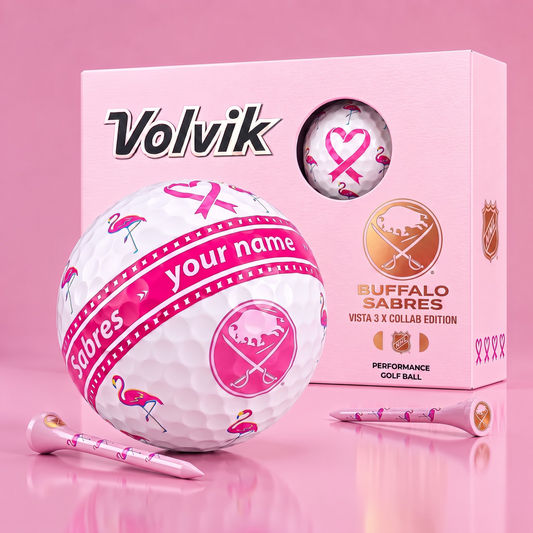 PREMIUM NHL  X BS EXCLUSIVE PERSONALIZED  VOLVIK BREAST CANCER  GOLF BALL SET LIMITED EDTION