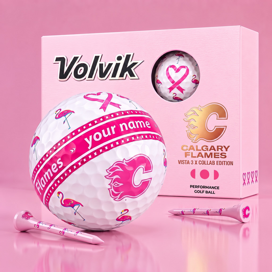 PREMIUM NHL  X CF EXCLUSIVE PERSONALIZED  VOLVIK BREAST CANCER  GOLF BALL SET LIMITED EDTION