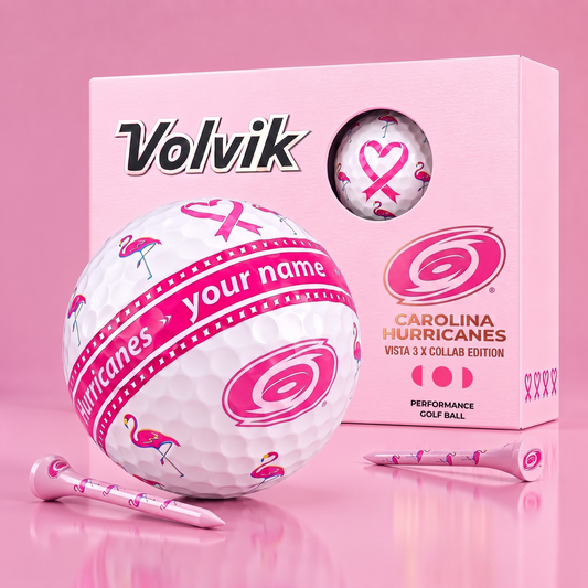 PREMIUM NHL  X CH EXCLUSIVE PERSONALIZED  VOLVIK BREAST CANCER  GOLF BALL SET LIMITED EDTION