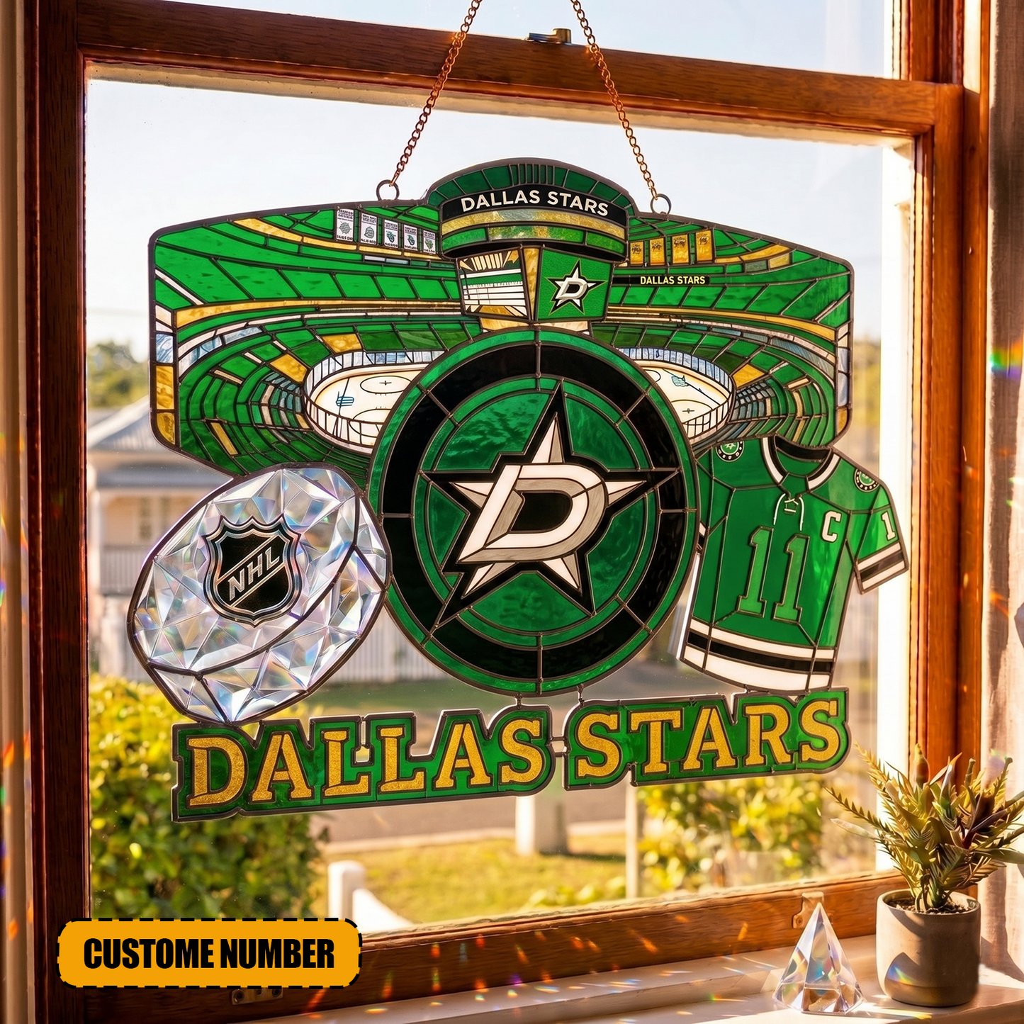PREMIUM NHL  X DS Suncatcher Custom  Name  Limited Edition NDT VHM 240426