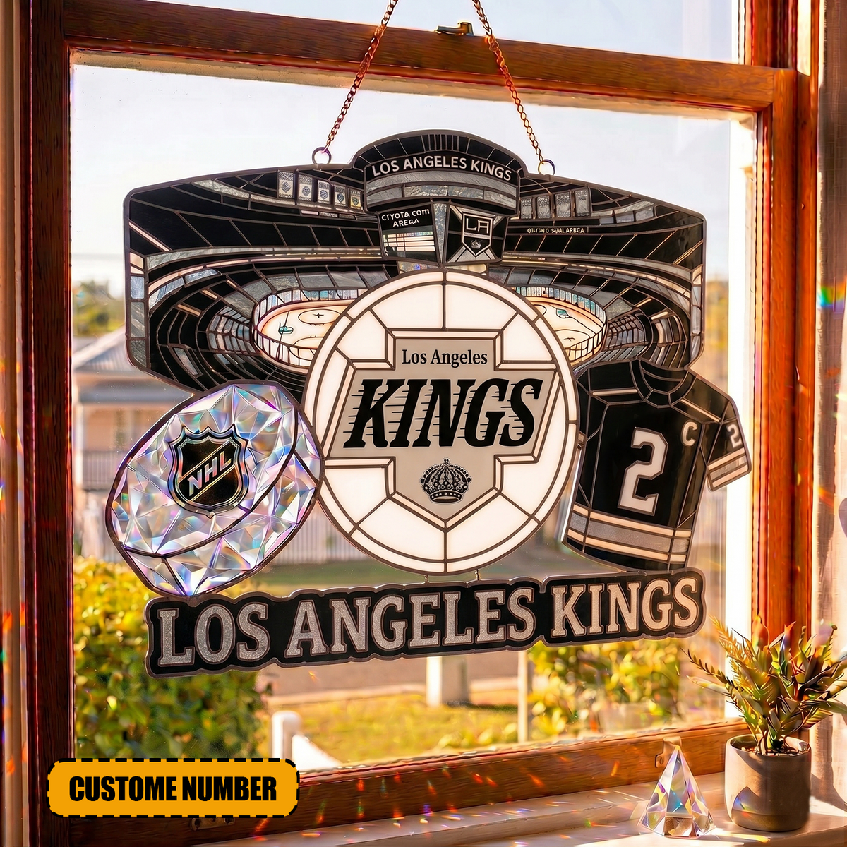 PREMIUM NHL  X LAK Suncatcher Custom  Name  Limited Edition NDT VHM 240426