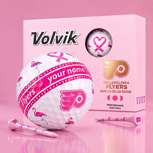 PREMIUM NHL  X PF EXCLUSIVE PERSONALIZED  VOLVIK BREAST CANCER  GOLF BALL SET LIMITED EDTION