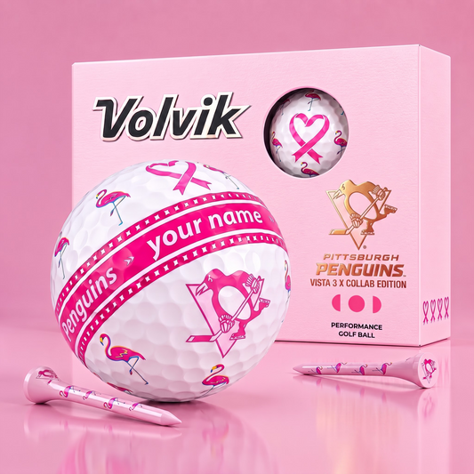 PREMIUM NHL  X PP EXCLUSIVE PERSONALIZED  VOLVIK BREAST CANCER  GOLF BALL SET LIMITED EDTION