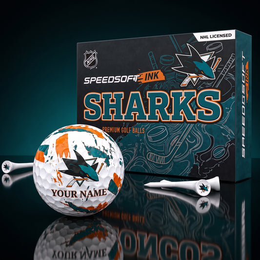 PREMIUM NHL X SJS EXCLUSIVE PERSONALIZED GOLF BALL SET LIMITED EDTION