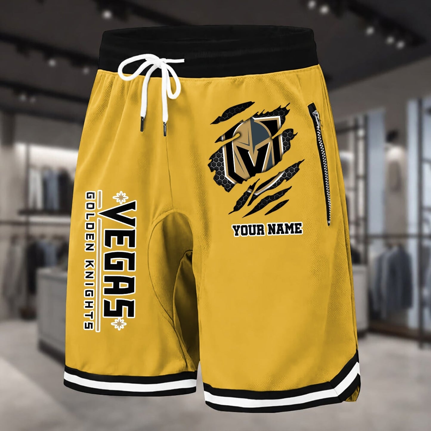 PREMIUM NHL X VGK Summer Fitness Breathable Basketball Shorts NDT NHM 240426