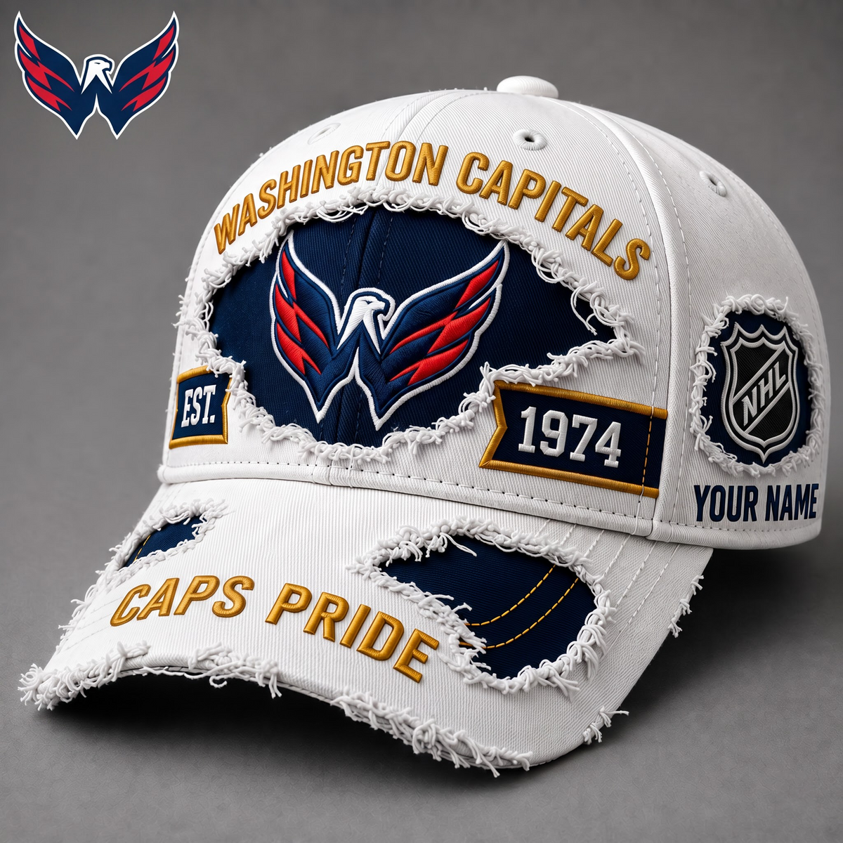 PREMIUM NHL X WC EXCLUSIVE PERSONALIZED CAP FOR GAME DAY