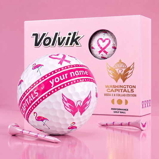 PREMIUM NHL  X WC EXCLUSIVE PERSONALIZED  VOLVIK BREAST CANCER  GOLF BALL SET LIMITED EDTION