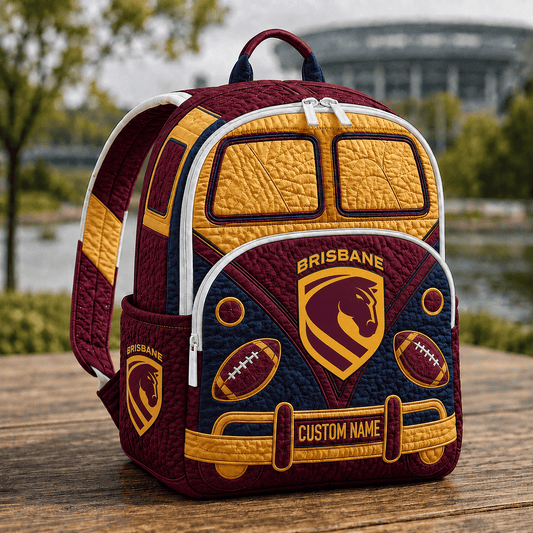 PREMIUM NRL X BB EXCLUSIVE Personalized Hippie Van Quilted Backpack Limited Edition