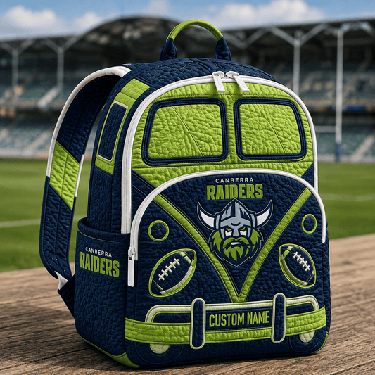 PREMIUM NRL X CR EXCLUSIVE Personalized Hippie Van Quilted Backpack Limited Edition