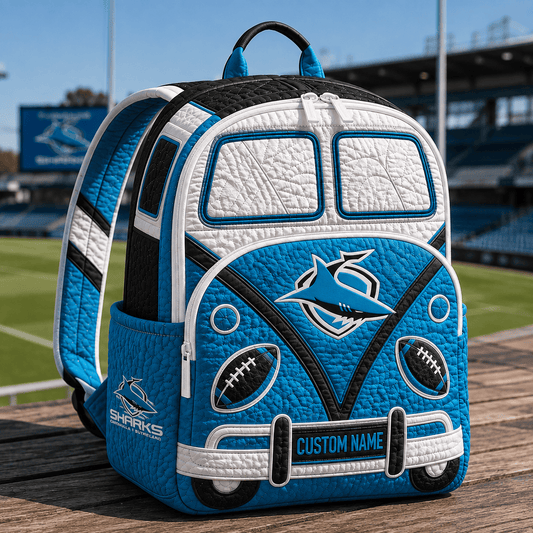 PREMIUM NRL X CSS EXCLUSIVE Personalized Hippie Van Quilted Backpack Limited Edition