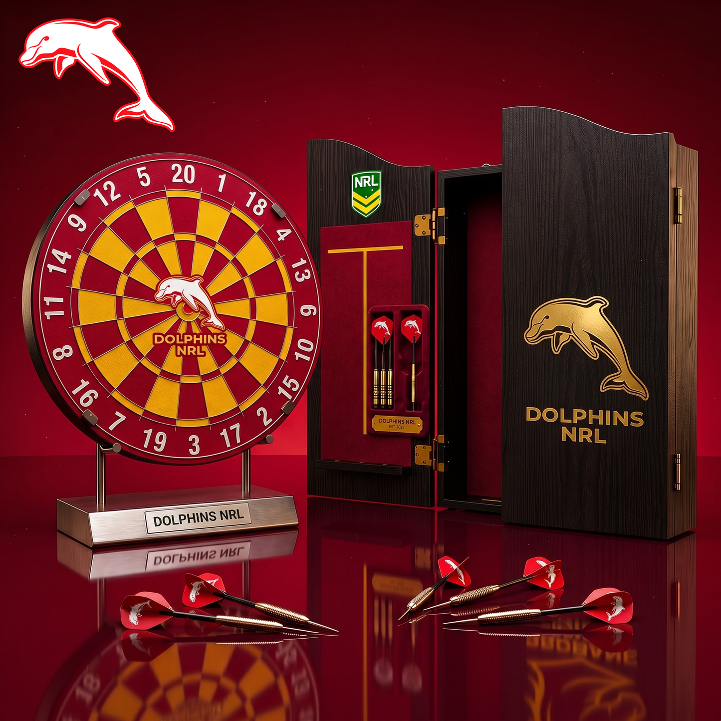 PREMIUM NRL X DOL EXCLUSIVE   Dartboard GAME Set LIMITED EDITION