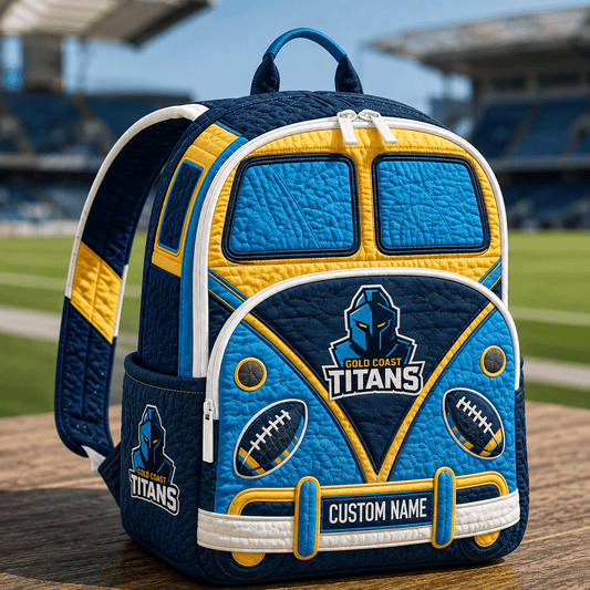 PREMIUM NRL X GCT EXCLUSIVE Personalized Hippie Van Quilted Backpack Limited Edition