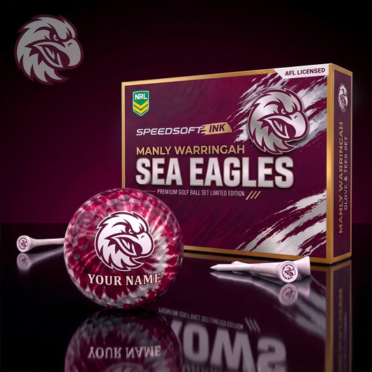 PREMIUM NRL X MWSE Glam-Lux PERSONALIZED TIE-Dye GOLF BALL SET LIMITED EDTION