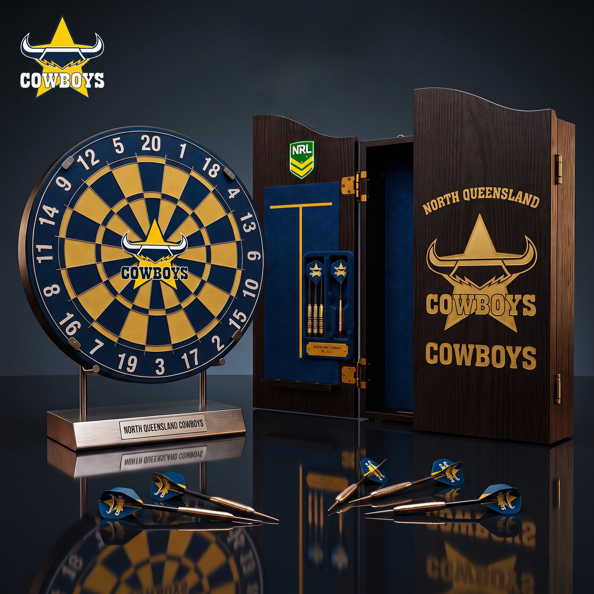 PREMIUM NRL X NQC EXCLUSIVE   Dartboard GAME Set LIMITED EDITION
