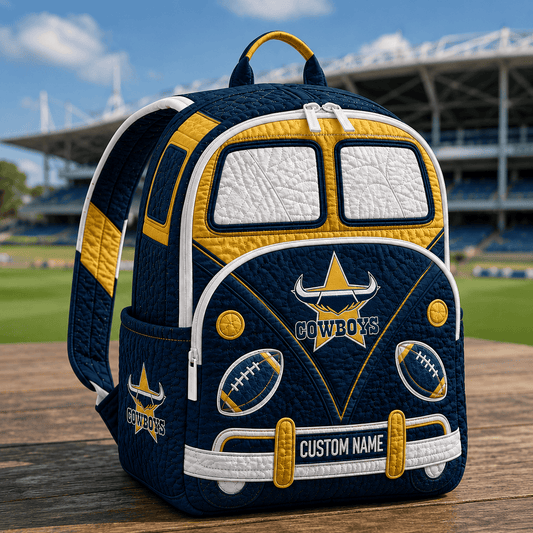 PREMIUM NRL X NQC EXCLUSIVE Personalized Hippie Van Quilted Backpack Limited Edition