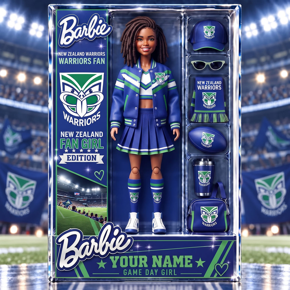 PREMIUM NRL X NZW EXCLUSIVE BARBIE PERSONALIZED Acrylic Block Plaque Gifts For Fan - Limited Edition