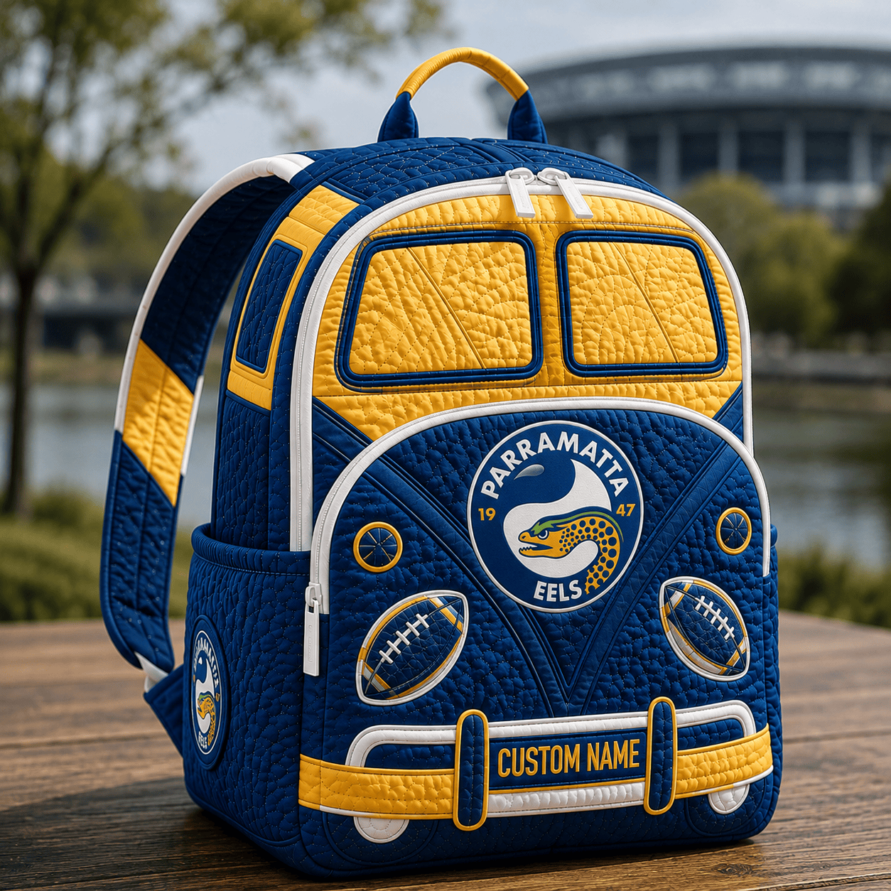PREMIUM NRL X PE EXCLUSIVE Personalized Hippie Van Quilted Backpack Limited Edition