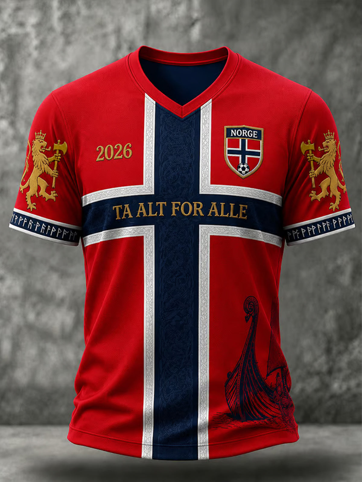 PREMIUM WC26 X NOR EXCLUSIVE VNECK -T SHIRT  V8  Football Viking