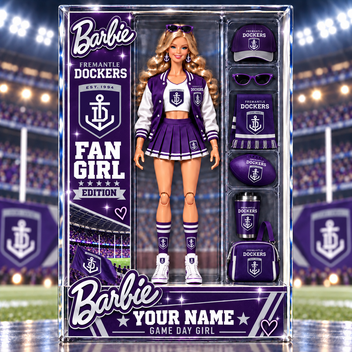 PREMIUM AFL X FD EXCLUSIVE Barbie Custom Name Acrylic Block Plaque Gifts For Fan - Limited Edition NDT VHM 170926