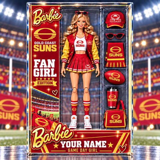 PREMIUM AFL X GCS EXCLUSIVE Barbie Custom Name Acrylic Block Plaque Gifts For Fan - Limited Edition NDT VHM 170926
