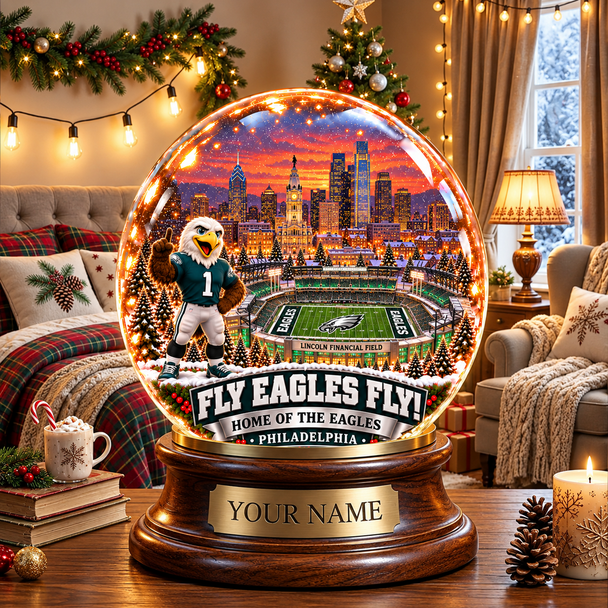 PREMIUM NFL X PE DELUXE PERSONALIZED Crystal Ball Night Light For FanLIMITED EDITION NDT VHM 031026