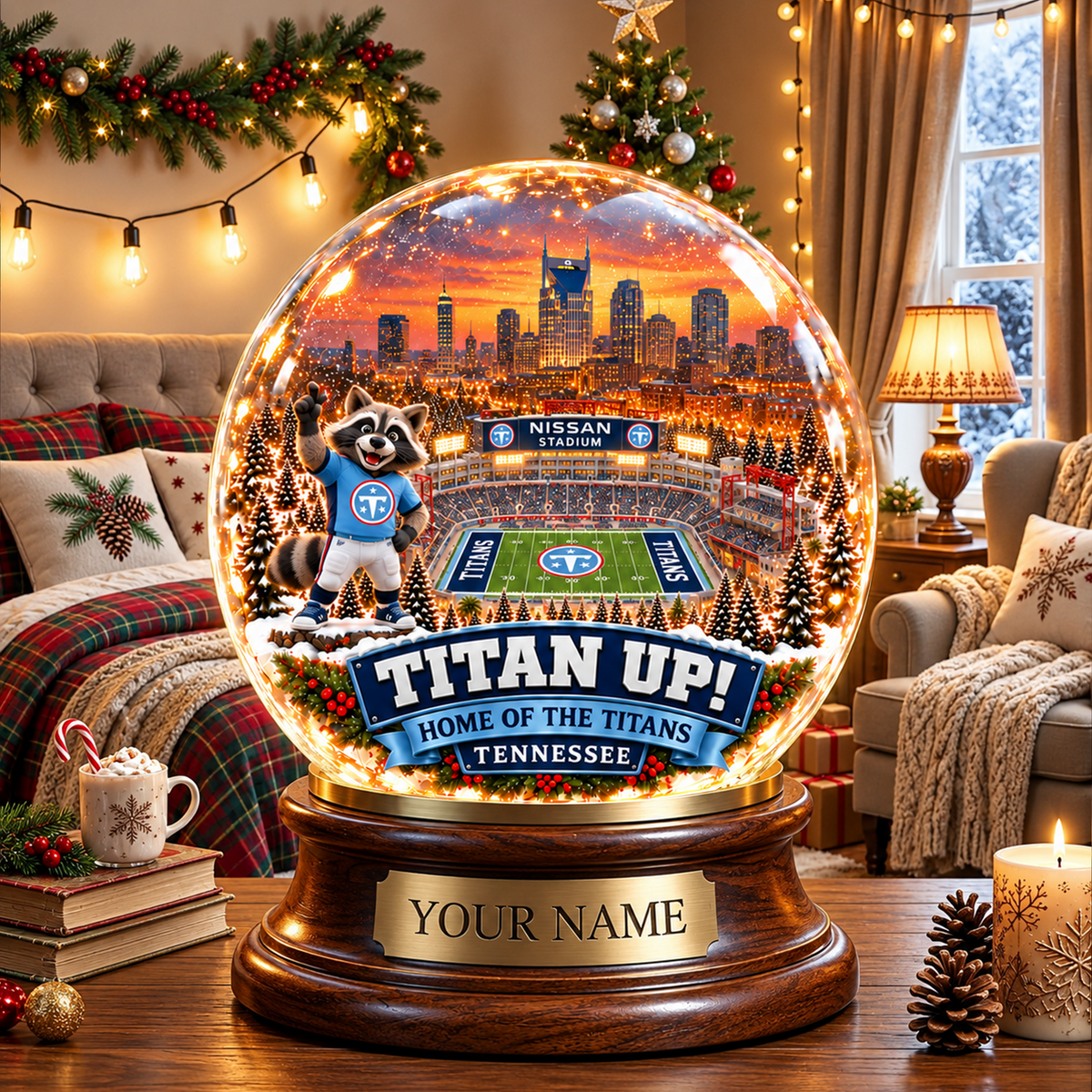 PREMIUM NFL X TT DELUXE PERSONALIZED Crystal Ball Night Light For FanLIMITED EDITION NDT VHM 031026