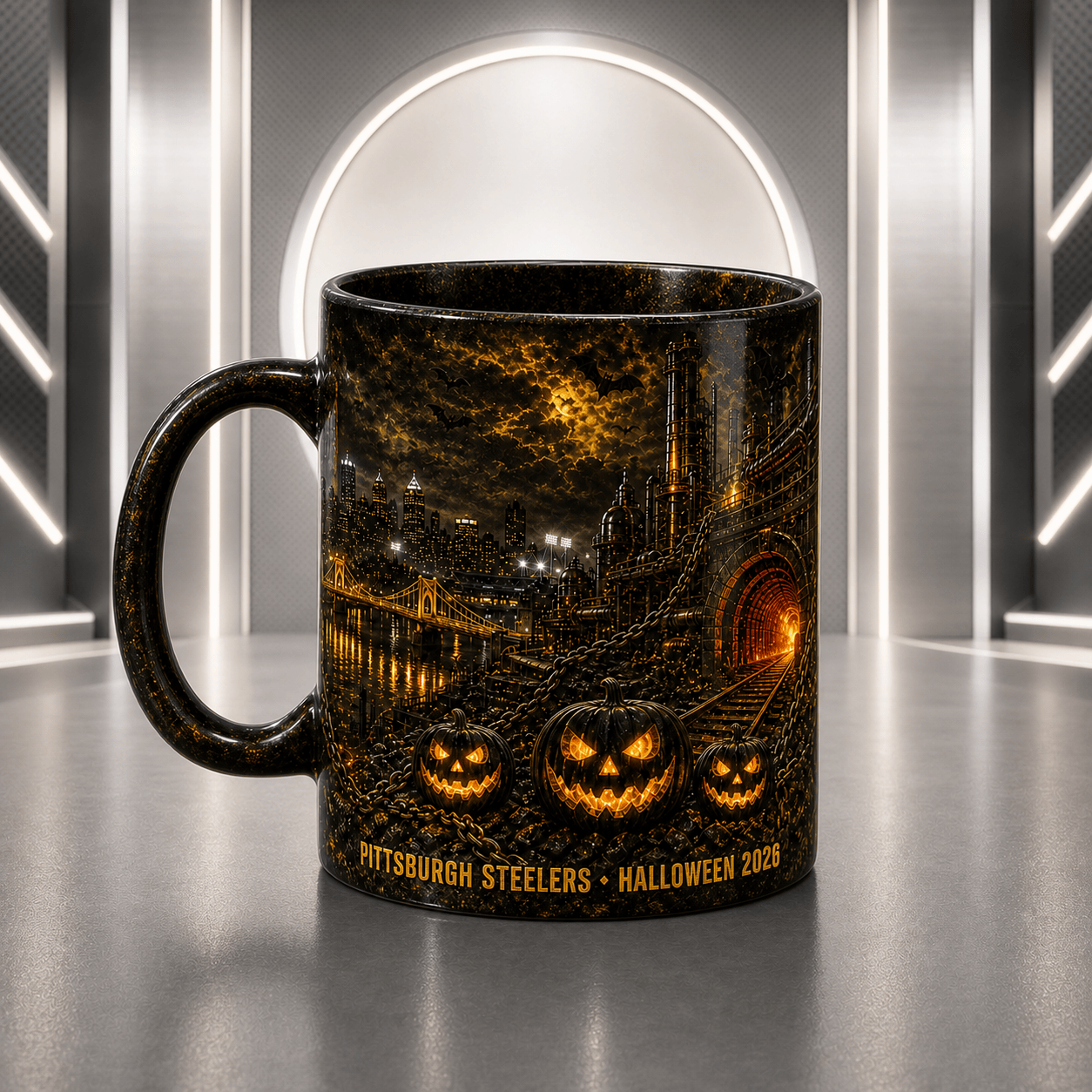 PS Halloween Football Mug – The Frozen Cornfield Spooky Fan Gift DDT