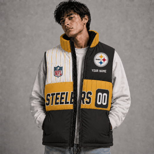 PS x NFL Premium Sleeveless Puffer Jacket Personalized Gift For True Fan