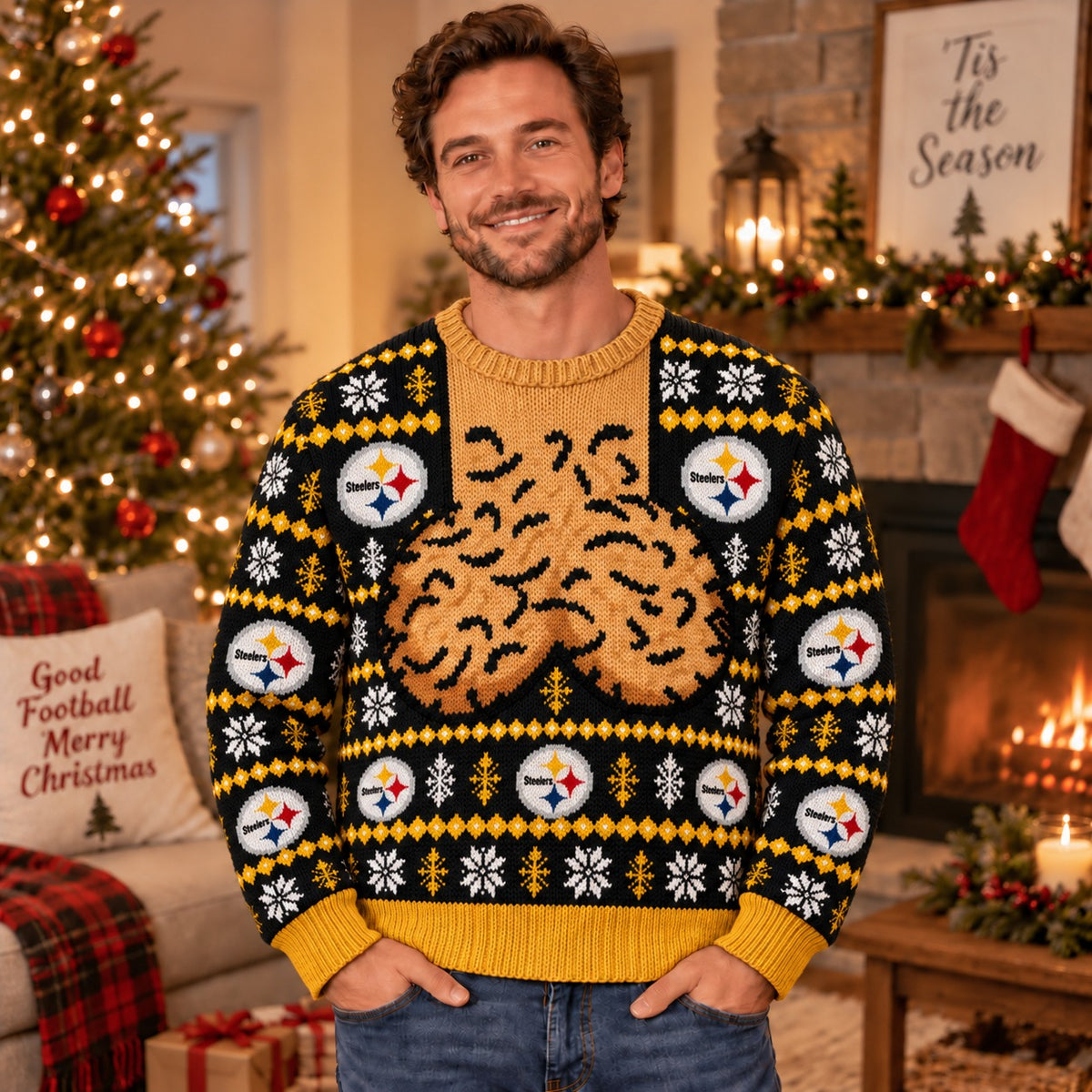 PS x NFL Ugly Sweatshirt Funny For Fan