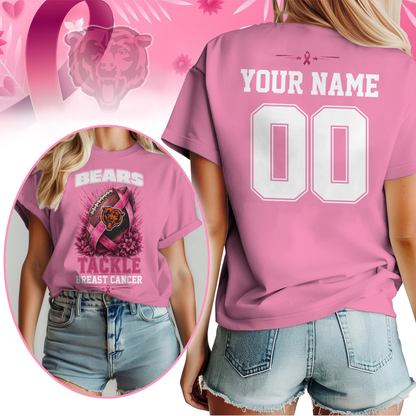 Personalized CHI x NFL Premium Tackle Breast Cancer Shirt