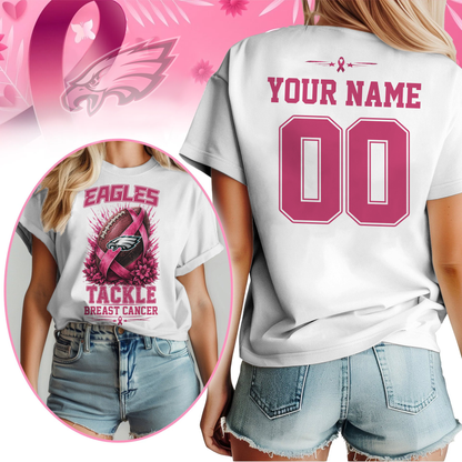 Personalized PE x NFL Premium Tackle Breast Cancer Shirt