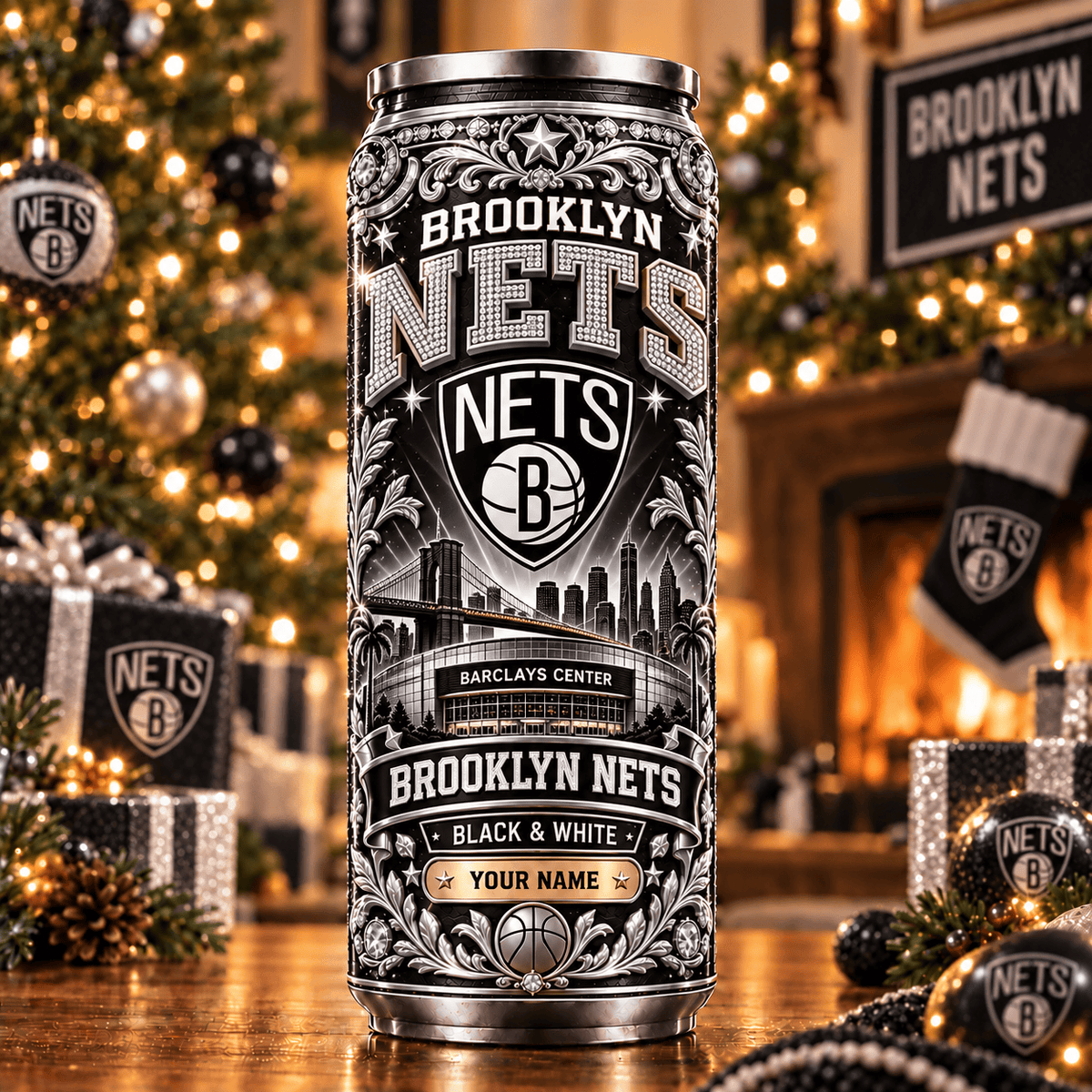 Premium NBA x BRO Personalized Name Can Tumbler