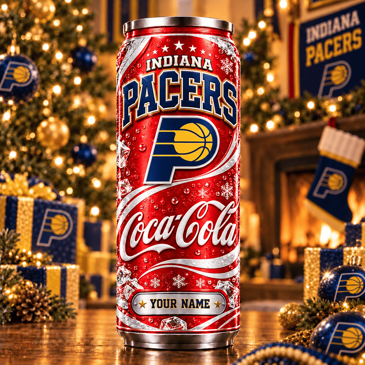 Premium NBA x IND Personalized Name Can Tumbler