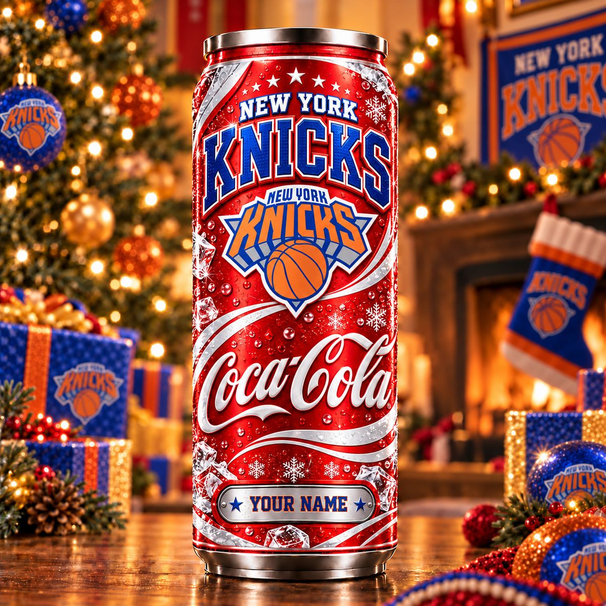 Premium NBA x NYK Personalized Name Can Tumbler