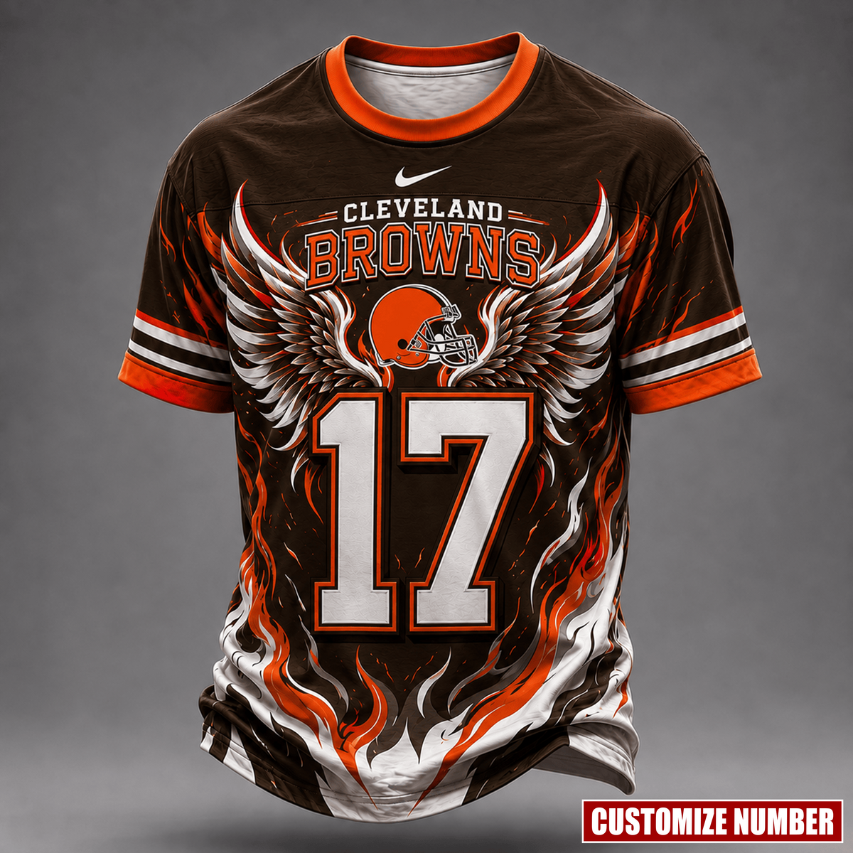 Premium NFL X CLE EXCLUSIVE PERSONALIZED Wings of Fury T-Shirt LIMITED EDITION