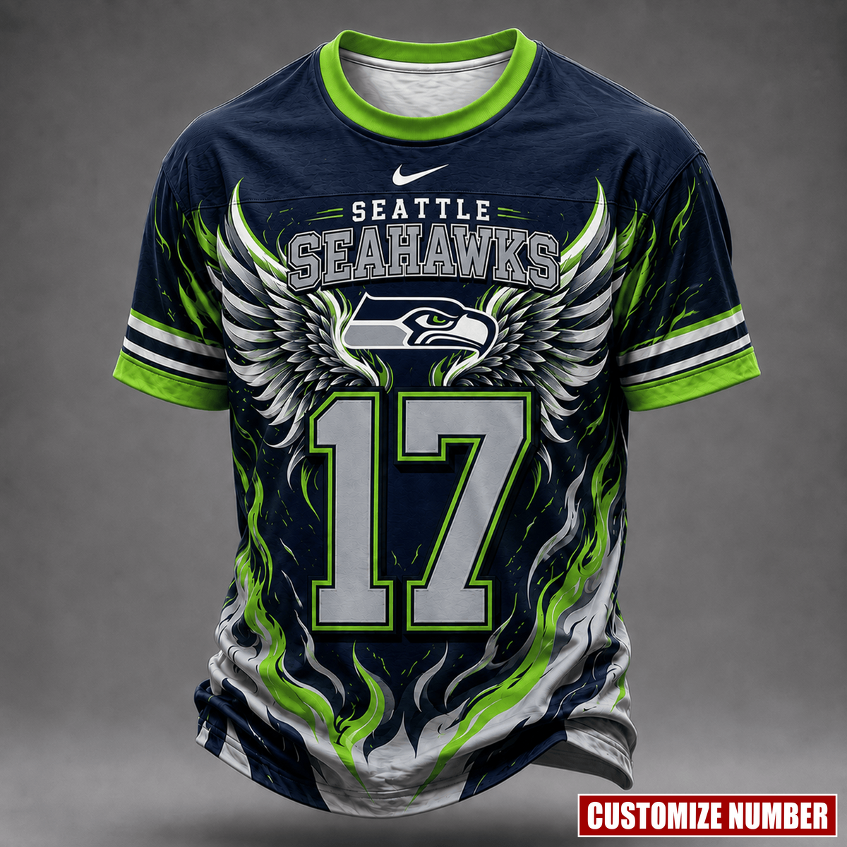 Premium NFL X SS EXCLUSIVE PERSONALIZED Wings of Fury T-Shirt LIMITED EDITION