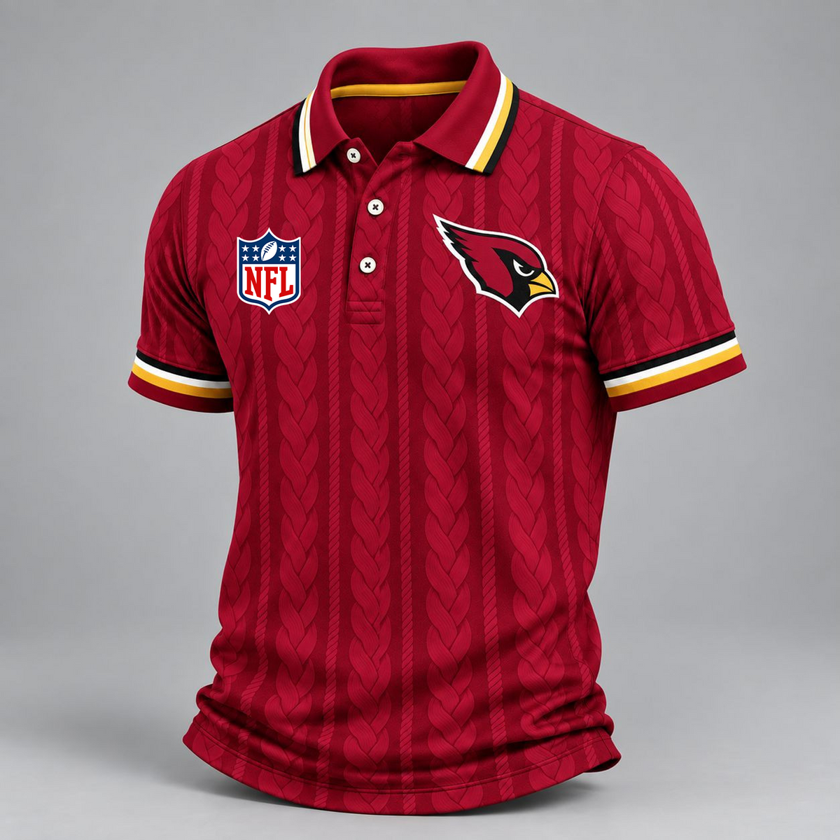 Premium NFL x ARI Retro Football Fan Short Sleeve Apparel Polo Shirt