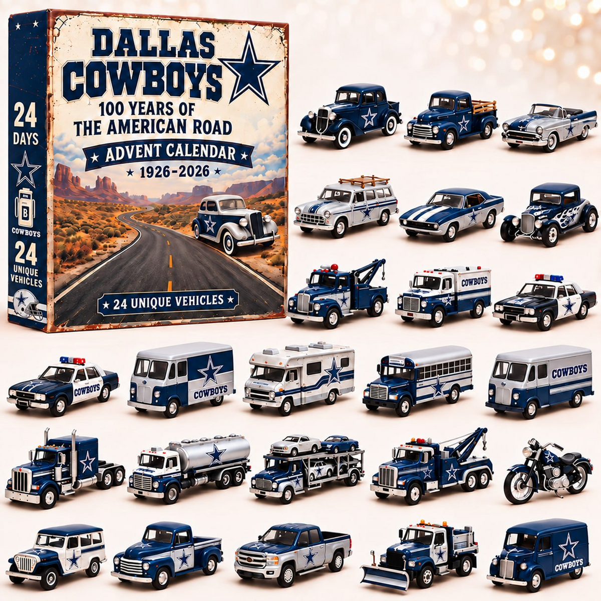 Premium NFL x DAL 24 Unique Vehicles Advent Calendar