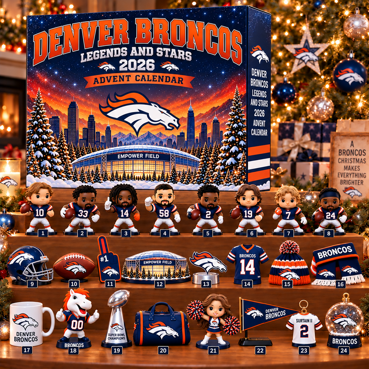 Premium NFL x DEN Christmas Stadium Advent Calendar