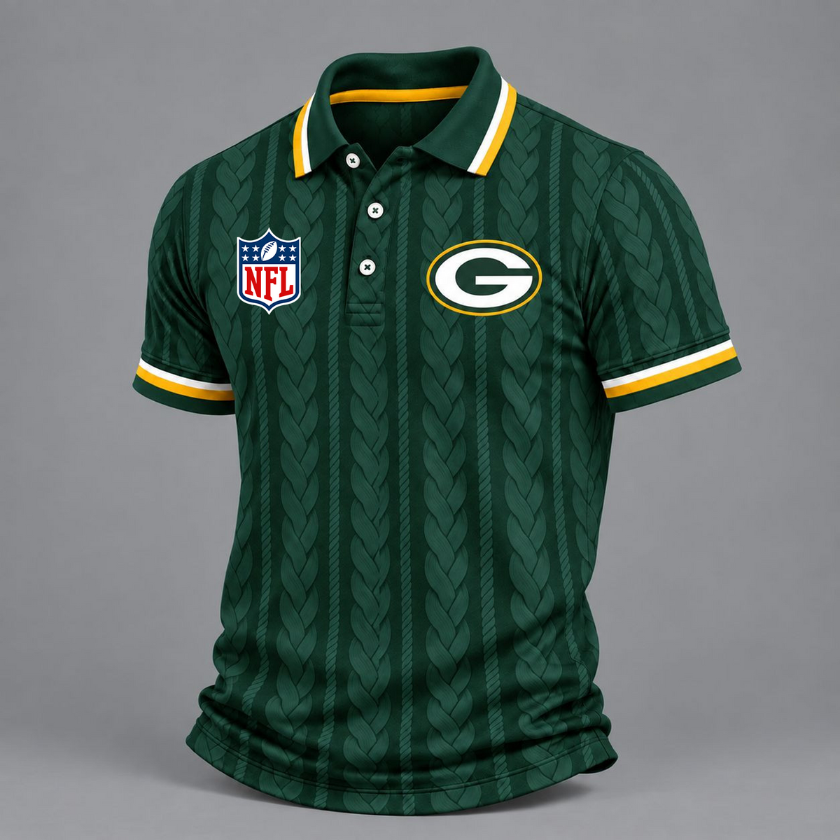 Premium NFL x GB Retro Football Fan Short Sleeve Apparel Polo Shirt