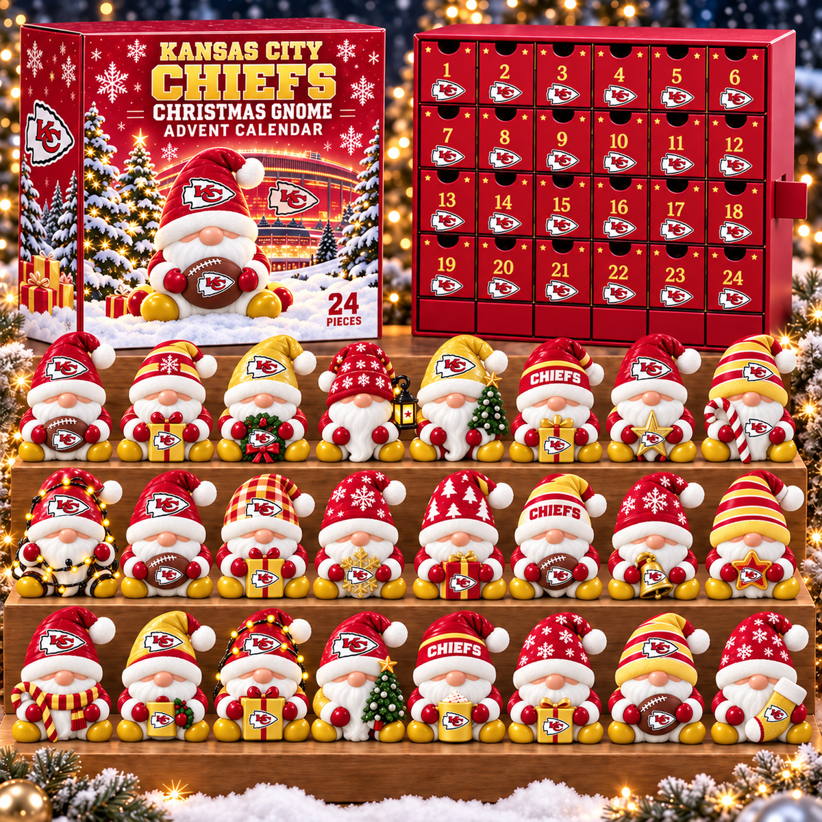 Premium NFL x KC Christmas Gnome Advent Calendar