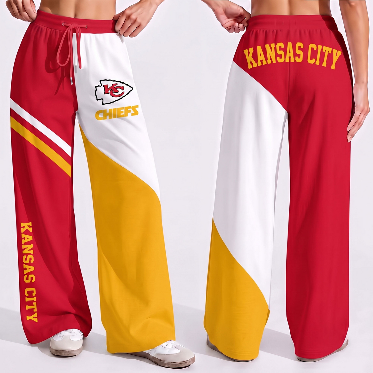 Premium NFL x KCC Game Day Color Block Wide Leg Pants